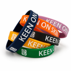 Embossed and Colour-Filled Silicone Wristbands Cintapunto®