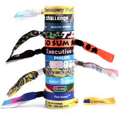 Printed fabric wristbands
