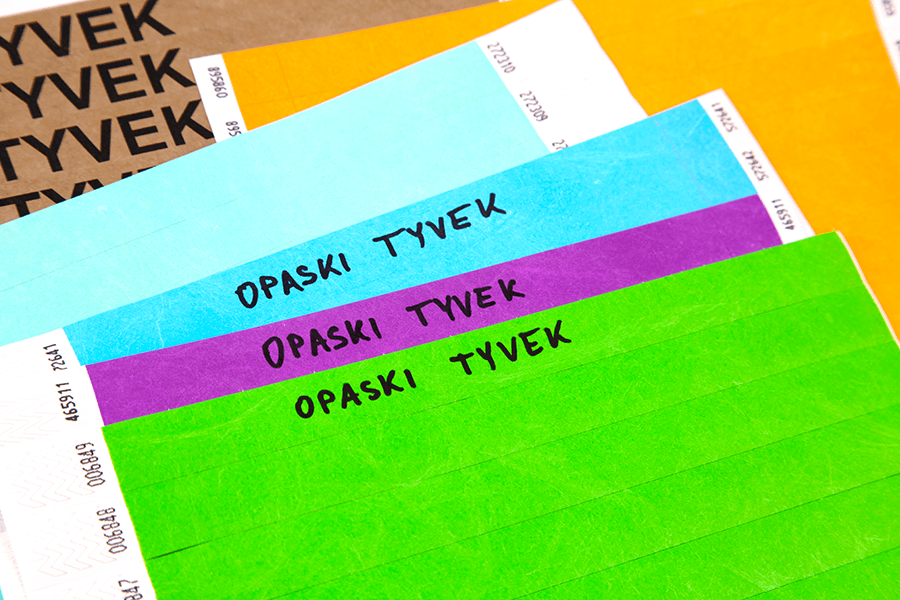 Tyvek wristbands for hospitals