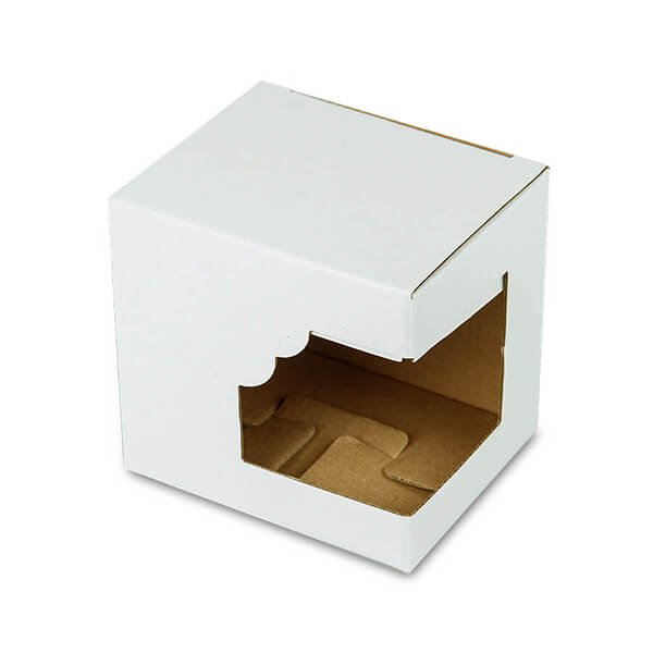 White cardboard with a window