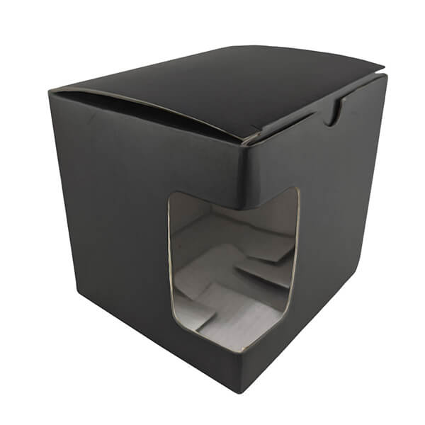 Black cardboard with a window