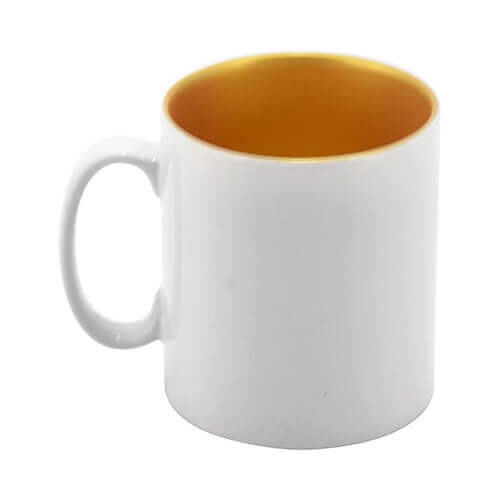 White mug with colored interior